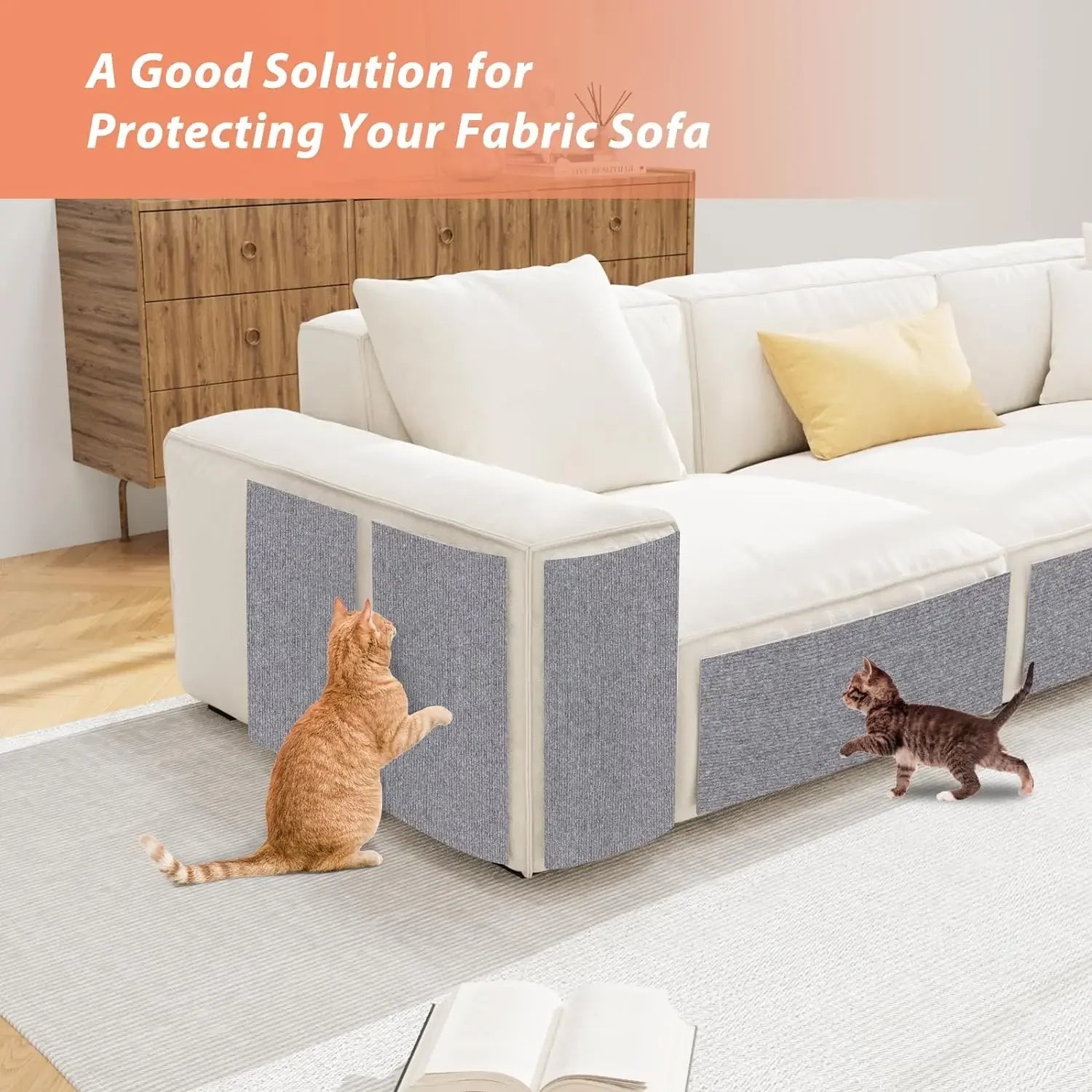 Cat Scratch Mat – Self-Adhesive, Trimmable Furniture Protector