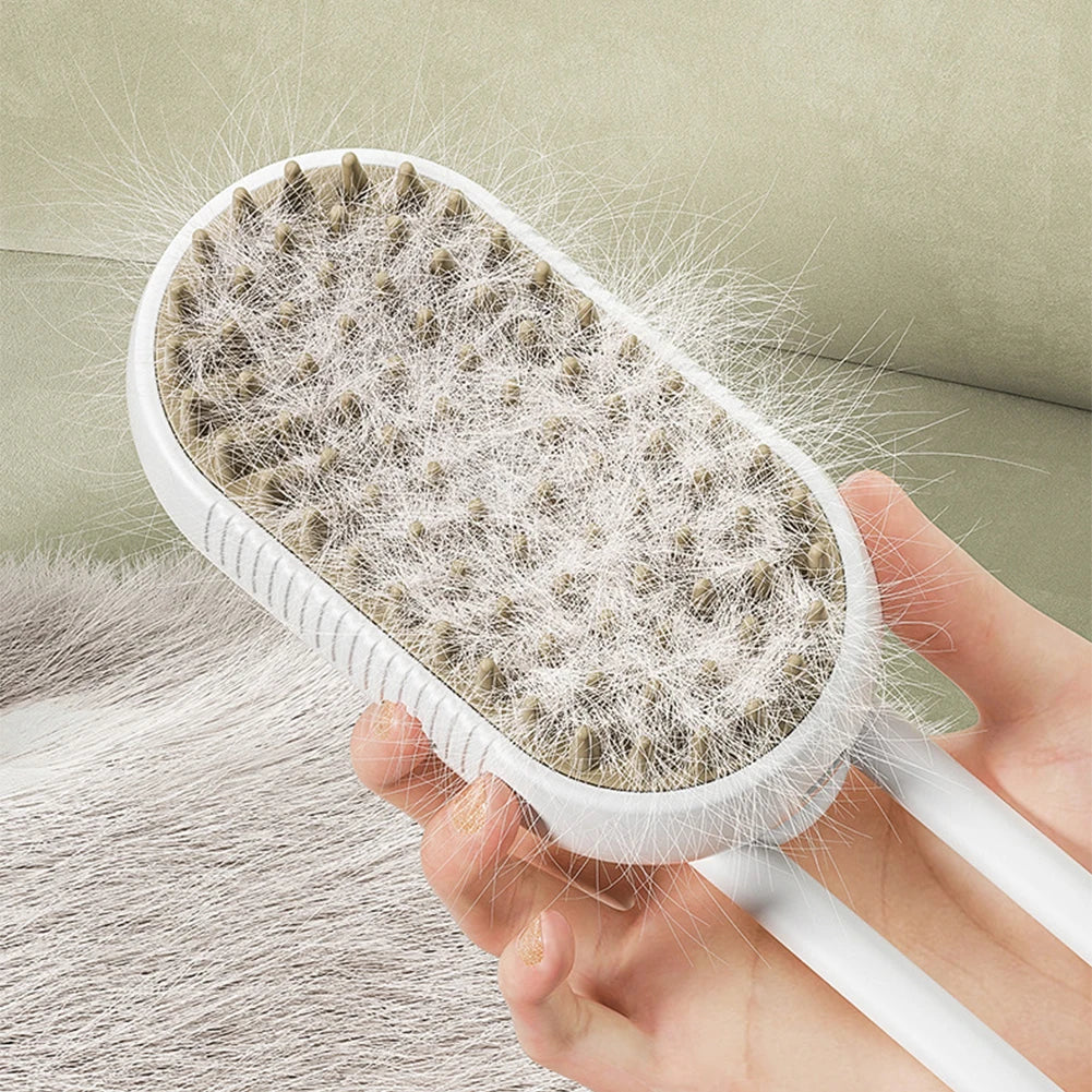 Electric Steam Grooming Brush for Cats & Dogs