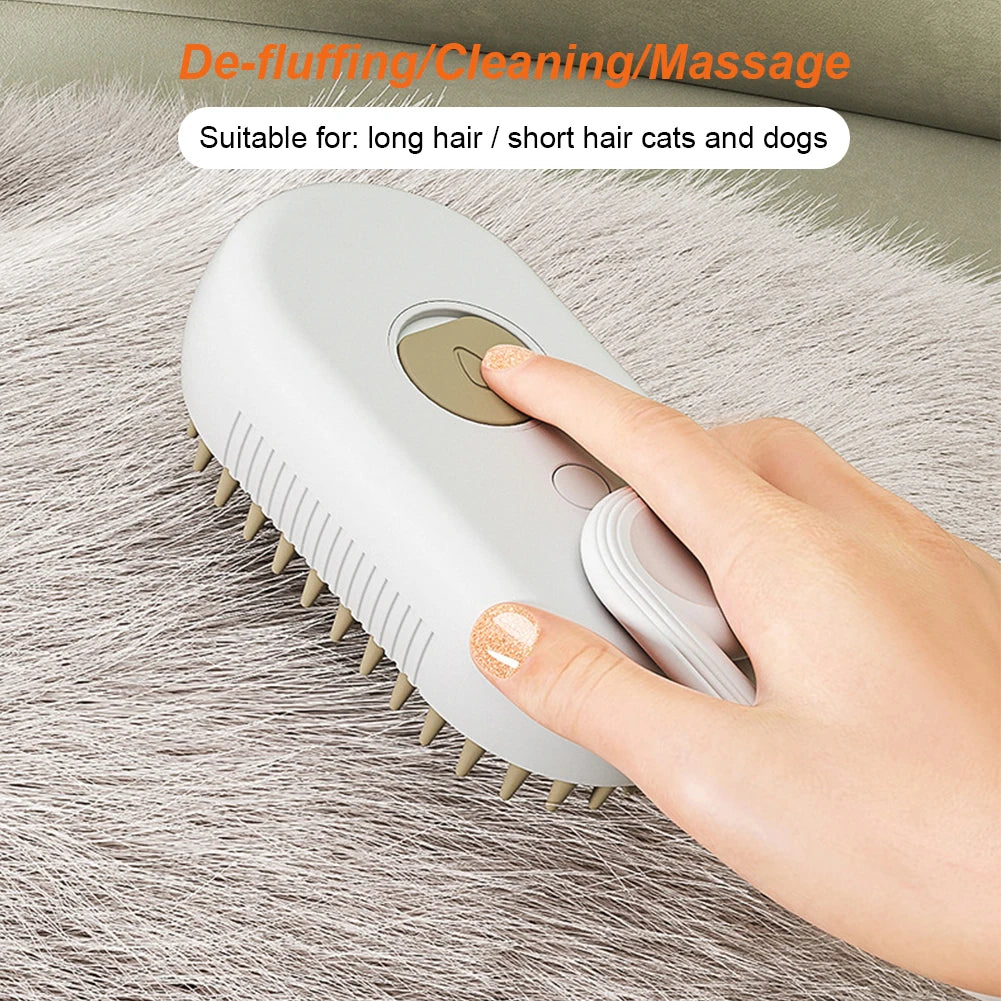 Electric Steam Grooming Brush for Cats & Dogs