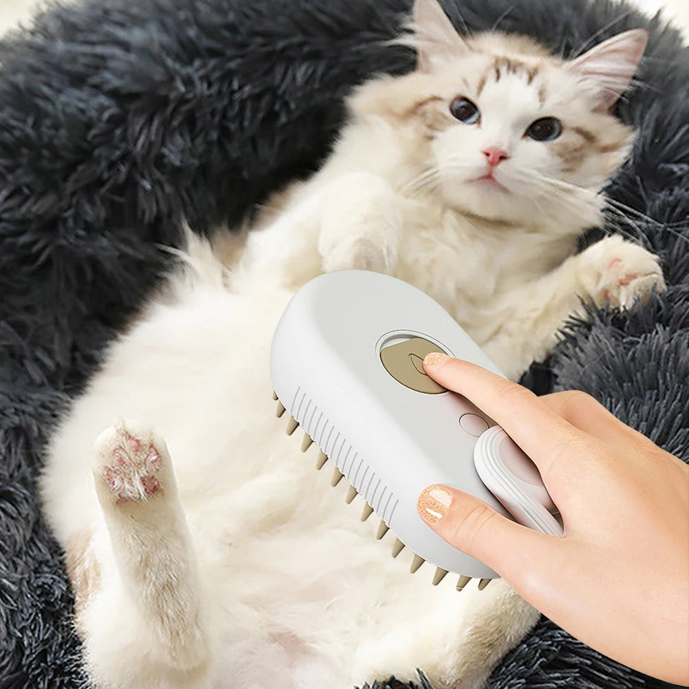 Electric Steam Grooming Brush for Cats & Dogs