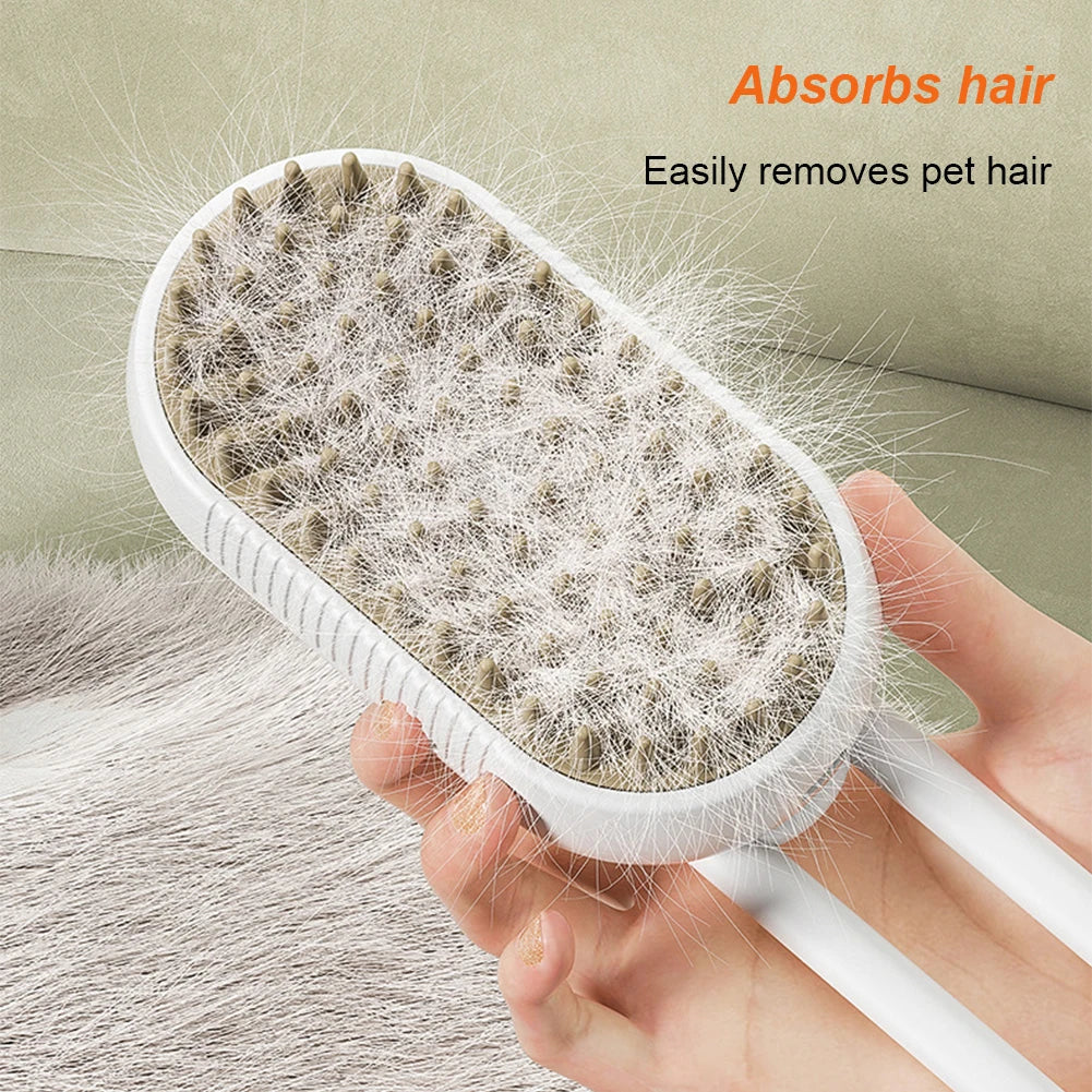 Electric Steam Grooming Brush for Cats & Dogs