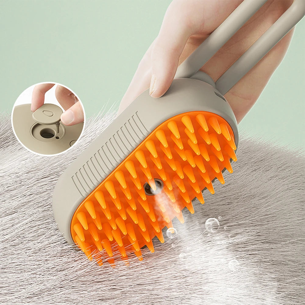 Electric Steam Grooming Brush for Cats & Dogs