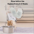 Stainless Steel Cat Water Fountain – 3.2L, with Carbon & Foam Filters